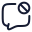 Commentblock icon with stroke rounded style