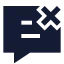 Commentremove icon with solid sharp style