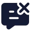 Commentremove icon with solid standard style