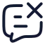 Commentremove icon with stroke rounded style