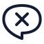 Commentremove icon with stroke rounded style