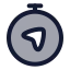 Compass icon with duotone rounded style