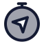 Compass icon with duotone standard style