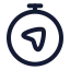 Compass icon with stroke rounded style
