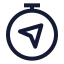 Compass icon with stroke sharp style