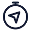 Compass icon with stroke standard style