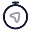 Compass icon with twotone rounded style