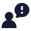 Complaint icon with solid sharp style