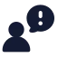 Complaint icon with solid standard style