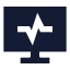 Computeractivity icon with solid sharp style