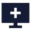 Computeradd icon with solid sharp style