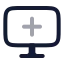Computeradd icon with twotone rounded style