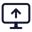 Computerarrowup icon with stroke standard style
