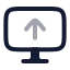Computerarrowup icon with twotone rounded style