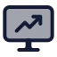 Computerchartup icon with duotone standard style