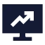 Computerchartup icon with solid sharp style