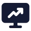 Computerchartup icon with solid standard style
