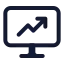 Computerchartup icon with stroke standard style