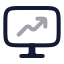 Computerchartup icon with twotone rounded style
