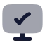 Computercheck icon with bulk rounded style