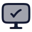 Computercheck icon with duotone rounded style