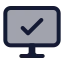 Computercheck icon with duotone standard style