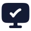 Computercheck icon with solid rounded style