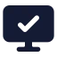 Computercheck icon with solid standard style