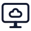 Computercloud icon with stroke standard style