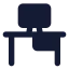 Computerdesk icon with solid standard style