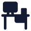 Computerdesk icon with solid standard style