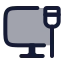 Computerethernet icon with duotone rounded style