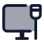 Computerethernet icon with duotone standard style