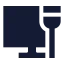 Computerethernet icon with solid sharp style