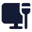 Computerethernet icon with solid standard style