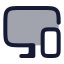Computerphonesync icon with duotone rounded style