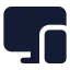 Computerphonesync icon with solid standard style