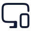 Computerphonesync icon with stroke rounded style