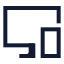 Computerphonesync icon with stroke sharp style