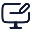 Computerprogramming icon with stroke rounded style