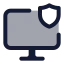 Computerprotection icon with duotone standard style