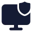 Computerprotection icon with solid standard style
