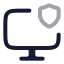 Computerprotection icon with twotone rounded style
