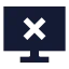 Computerremove icon with solid sharp style