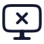 Computerremove icon with stroke rounded style