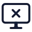 Computerremove icon with stroke standard style