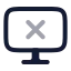 Computerremove icon with twotone rounded style