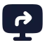Computerscreenshare icon with solid rounded style