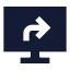 Computerscreenshare icon with solid sharp style