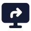 Computerscreenshare icon with solid standard style